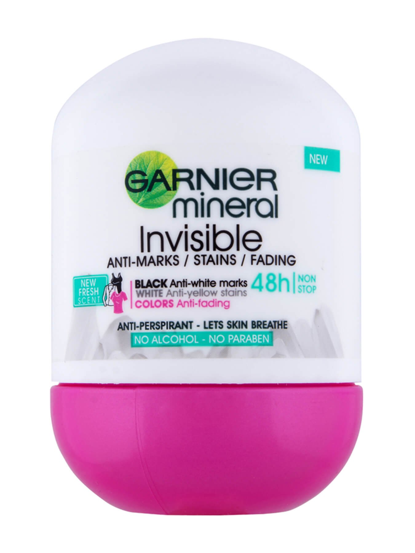 Garnier Mineral Deo Invisible Black, White & Colors Fresh Roll-on