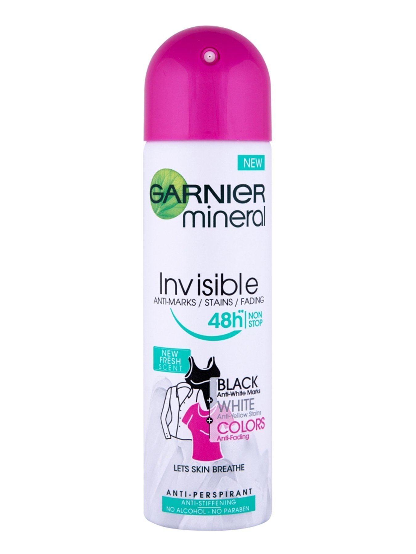 Garnier Mineral Deo Invisible Black, White & Colors Fresh Sprej