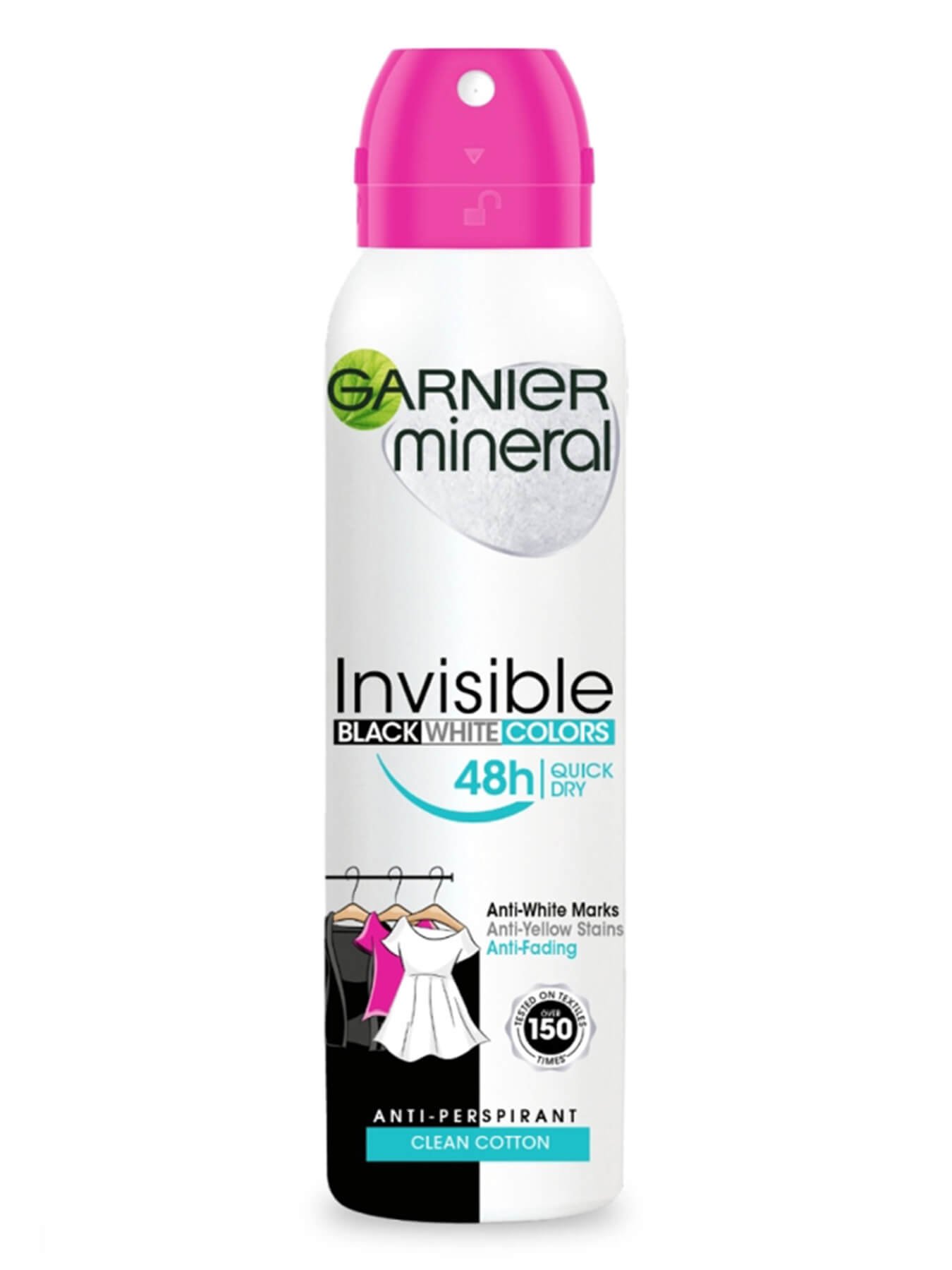 Garnier Mineral Invisible Black, White & Colors Cotton dezodorans u spreju