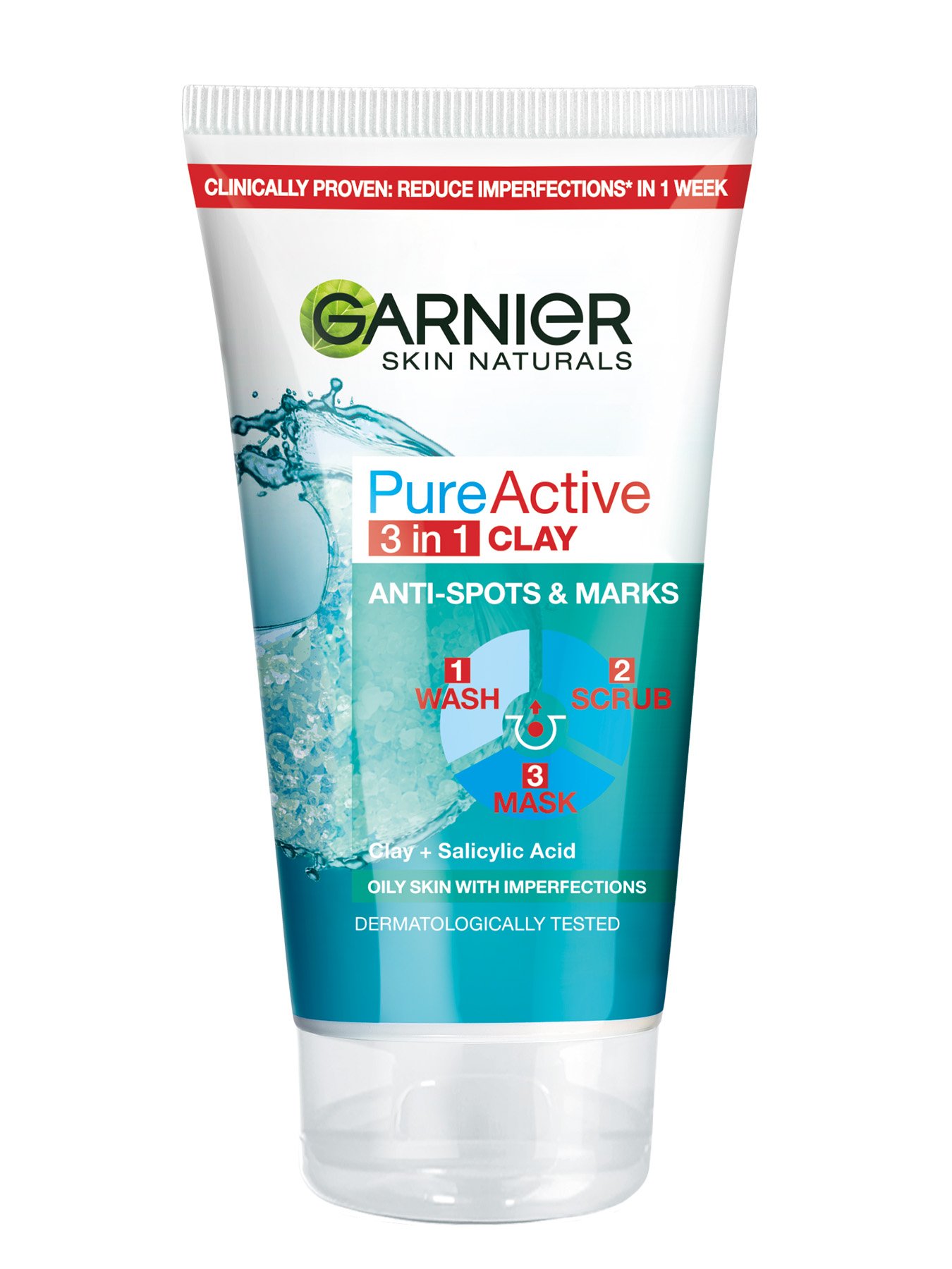 Garnier Skin Naturals Pure Active 3u1 Gel + Piling + Maska protiv bubuljica