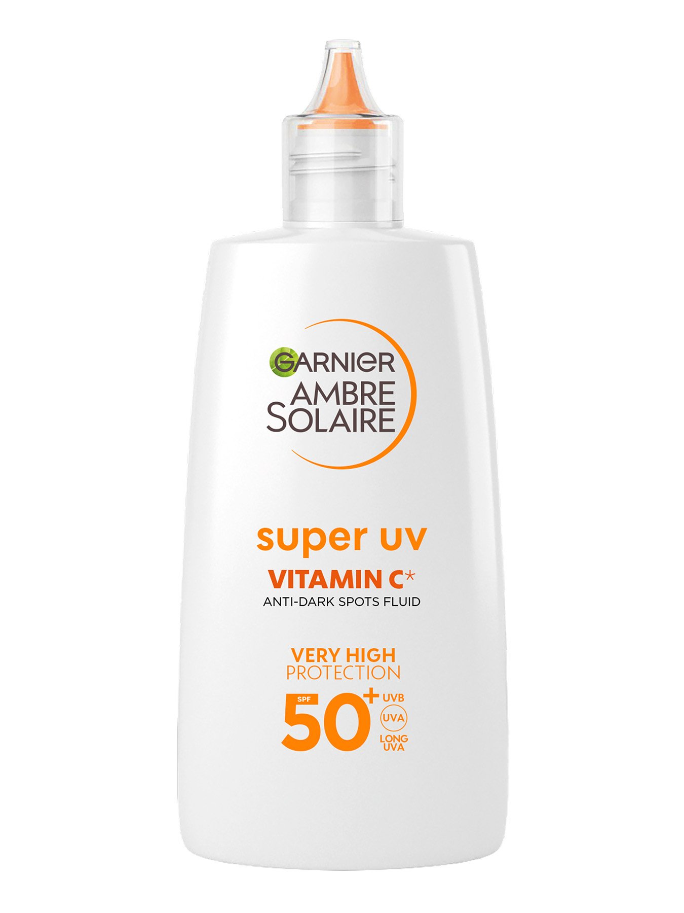 Garnier Ambre Solaire dnevni fluid protiv tamnih mrlja s vitaminom C* i vrlo visokom UV zaštitom SPF 50+