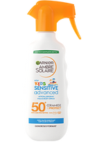Garnier Ambre Solaire Kids Sensitive Advanced SPF50+ sprej za djecu za zaštitu od sunca