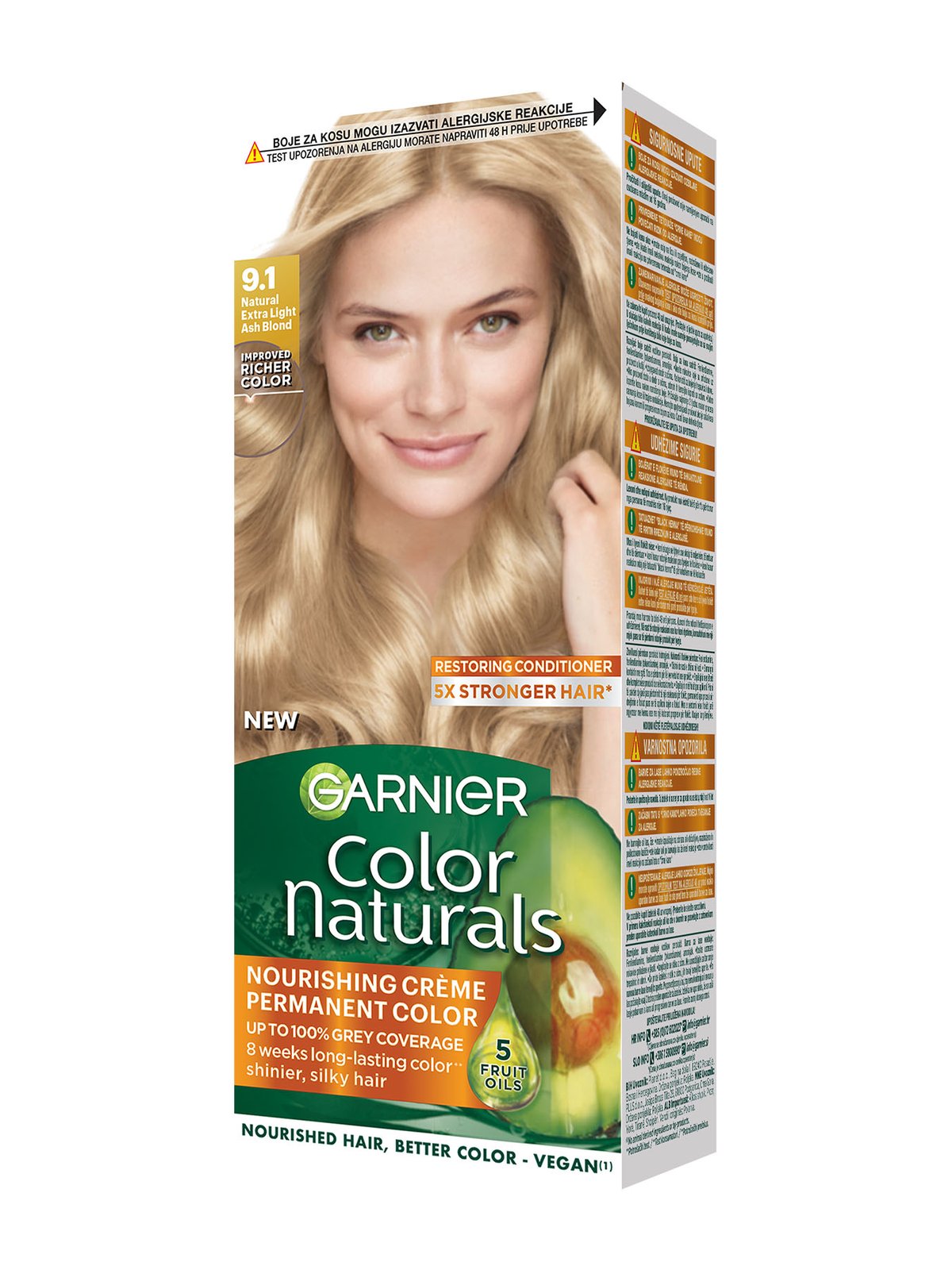 91 Color Color Naturals 9.1 Prirodno Vrlo Svijetlo Pepeljasto Plava Boja za Kosu ...