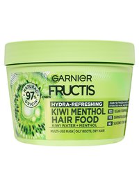 Garnier Fructis Hair Food Kiwi menthol maska za kosu koja se brzo masti, a ima suhe vrhove 390ml