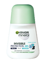 Garnier Mineral Deo Invisible Black, White & Colors Cotton 48h antiperspirant Roll-on